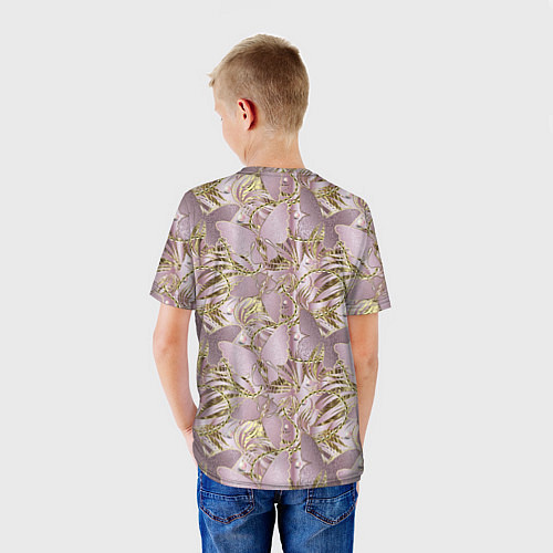 Детская футболка Золотистые бабочки / 3D-принт – фото 4
