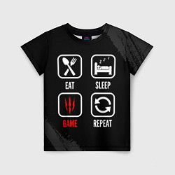 Детская футболка Eat, Sleep, The Witcher, Repeat