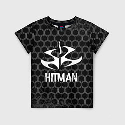 Детская футболка Hitman Glitch на темном фоне