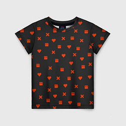 Детская футболка Love Death and Robots red pattern