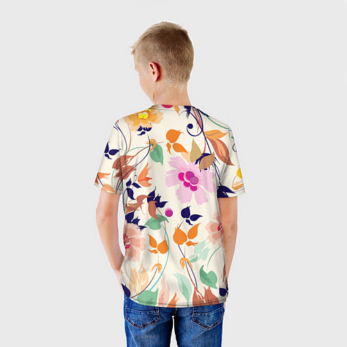 Детская футболка Summer floral pattern / 3D-принт – фото 4
