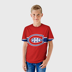 Футболка детская Монреаль Канадиенс Форма, цвет: 3D-принт — фото 2