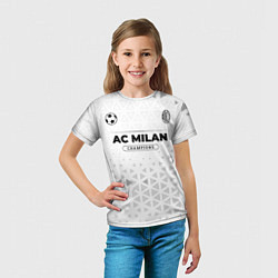 Футболка детская AC Milan Champions Униформа, цвет: 3D-принт — фото 2