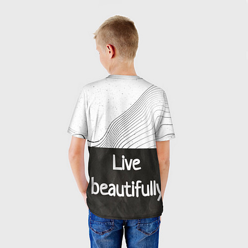 Детская футболка Линии жизни Life lines / 3D-принт – фото 4