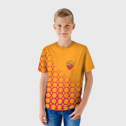 Футболка детская Рома соты, цвет: 3D-принт — фото 2