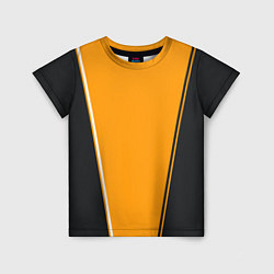 Детская футболка Mens Style Чёрное с оранжевым - вариант без надпис