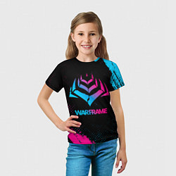 Футболка детская Warframe Neon Gradient, цвет: 3D-принт — фото 2