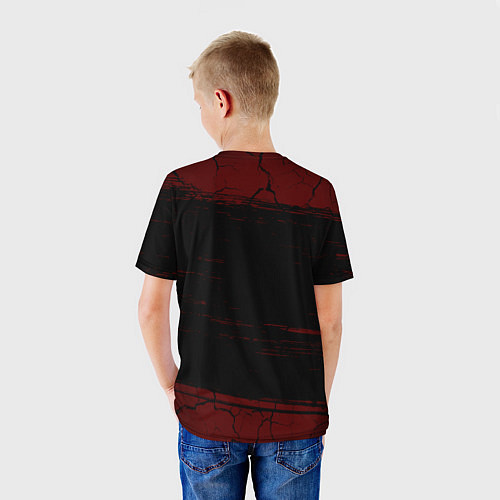 Детская футболка Символ The Last Of Us и краска вокруг на темном фо / 3D-принт – фото 4