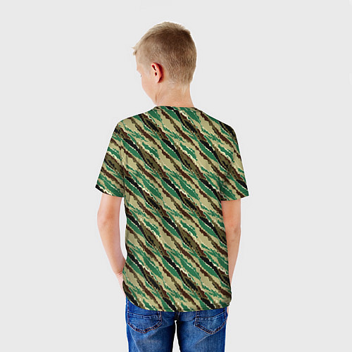 Детская футболка Абстрактный узор камуфляжной расцветки / 3D-принт – фото 4
