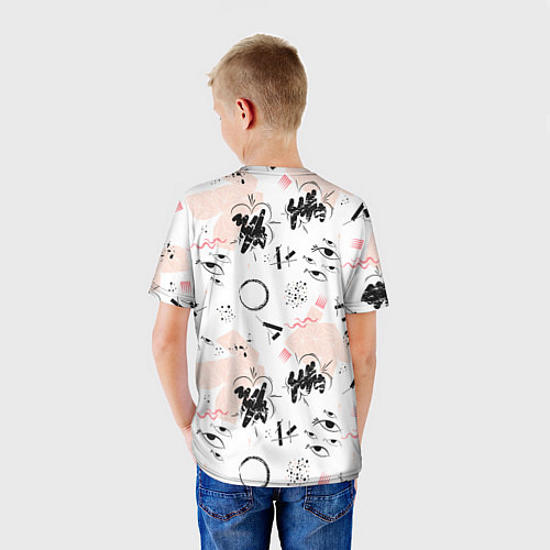 Детская футболка Многоугольники и Глаза / 3D-принт – фото 4