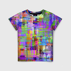 Детская футболка Красочный авангардный глитч Fashion trend