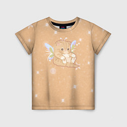 Детская футболка Котёнок с крыльями