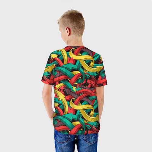 Детская футболка Граффити стрелки Паттерн / 3D-принт – фото 4