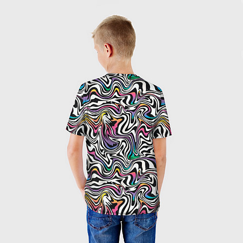 Детская футболка Цветная оптическая иллюзия / 3D-принт – фото 4