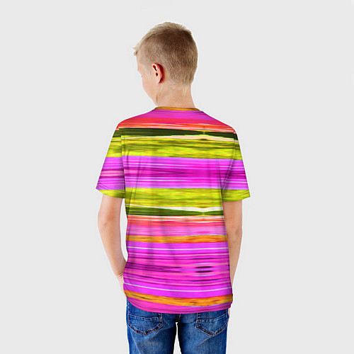 Детская футболка Game time Абстрактный полосатый узор / 3D-принт – фото 4