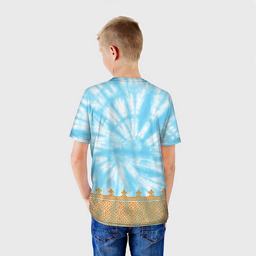 Детская футболка Славянская тай-дай рубаха / 3D-принт – фото 4