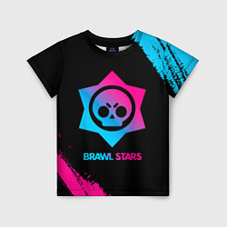 Детская футболка Brawl Stars Neon Gradient