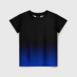 Детская футболка Черный с синим градиент