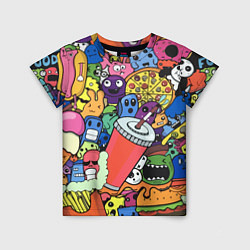 Детская футболка Fast food pattern Pop art Fashion trend