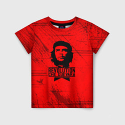 Детская футболка Че Гевара - на красном фоне
