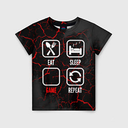 Детская футболка Eat, Sleep, Zelda, Repeat