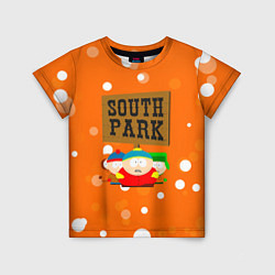 Детская футболка Южный Парк на фоне кружков