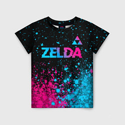 Детская футболка Zelda Neon Triforce