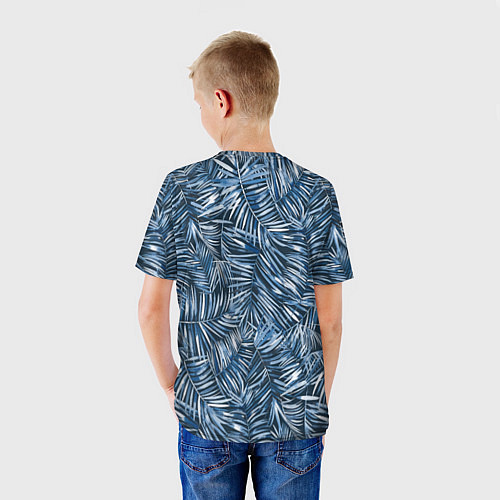 Детская футболка Тропические листья пальмы / 3D-принт – фото 4
