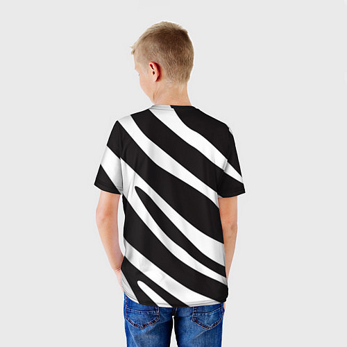 Детская футболка Анималистичный рисунок зебра / 3D-принт – фото 4