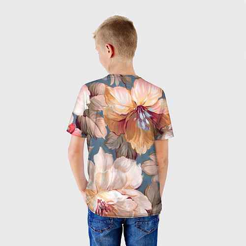 Детская футболка Рисунок цветов / 3D-принт – фото 4
