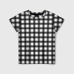 Детская футболка Black and white trendy checkered pattern