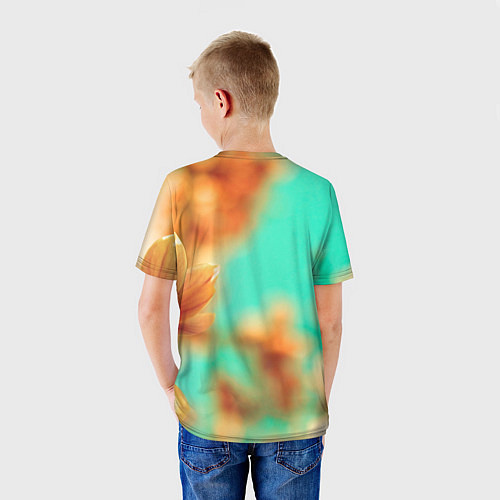 Детская футболка Цветы - арт / 3D-принт – фото 4