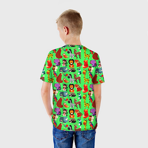 Детская футболка WILD ANIMALS OF THE ZOO / 3D-принт – фото 4