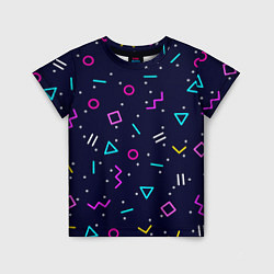 Детская футболка Neon geometric shapes
