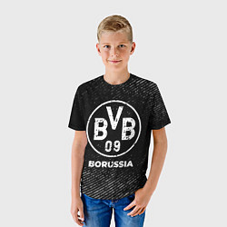 Футболка детская Borussia с потертостями на темном фоне, цвет: 3D-принт — фото 2