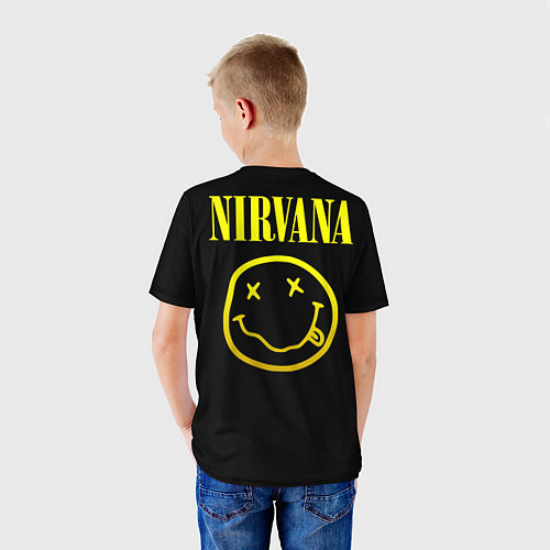 Детская футболка Nirvana - Kurt Donald Cobain / 3D-принт – фото 4