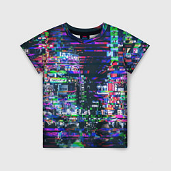 Детская футболка Ночной город - glitch