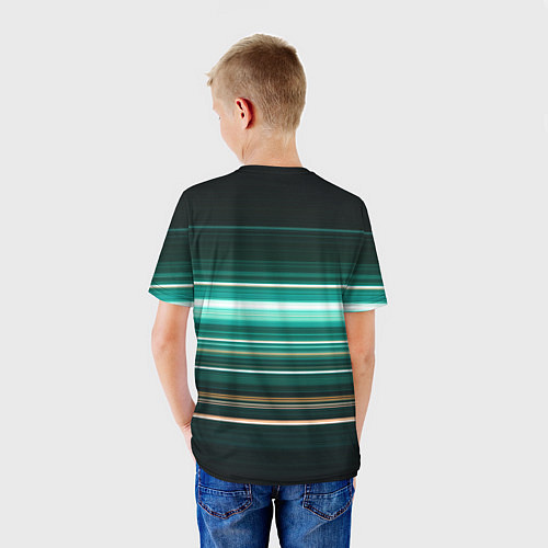 Детская футболка Градиент фейерверк / 3D-принт – фото 4
