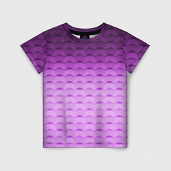Детская футболка Фиолетово-розовый геометрический узор Градиент