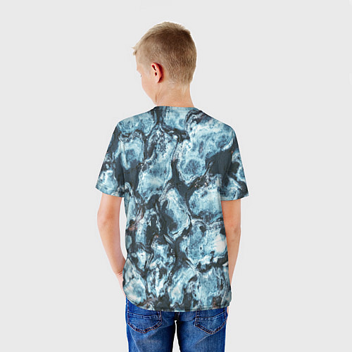 Детская футболка Холодная ледяная броня - Синий / 3D-принт – фото 4
