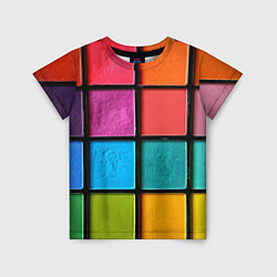 Детская футболка Абстрактный набор красок-паттернов