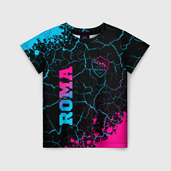 Детская футболка Roma - neon gradient