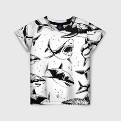 Детская футболка Кровожадные акулы - стая