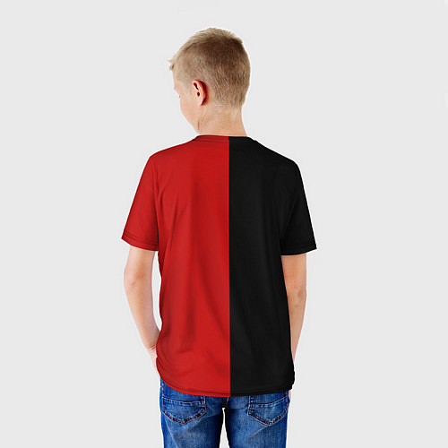 Детская футболка Чикаго Буллз black & red / 3D-принт – фото 4