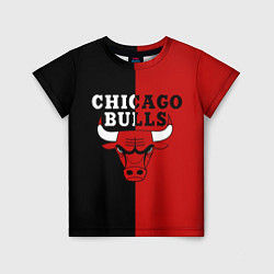 Футболка детская Чикаго Буллз black & red, цвет: 3D-принт
