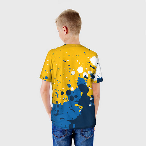 Детская футболка Сборная Уругвая Краска / 3D-принт – фото 4
