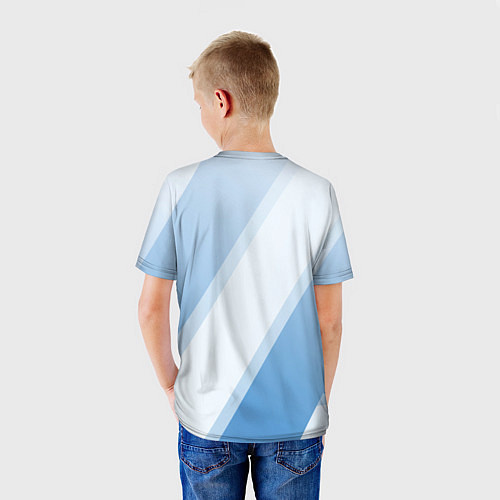 Детская футболка Tottenham hotspur Голубые полосы / 3D-принт – фото 4