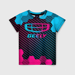 Детская футболка Geely - neon gradient