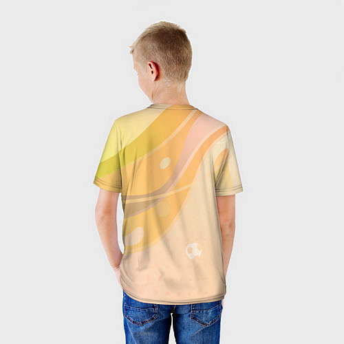 Детская футболка Monaco желтый абстрактный фон / 3D-принт – фото 4