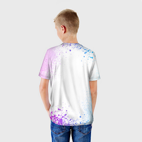 Детская футболка Фунт стерлингов глитч / 3D-принт – фото 4